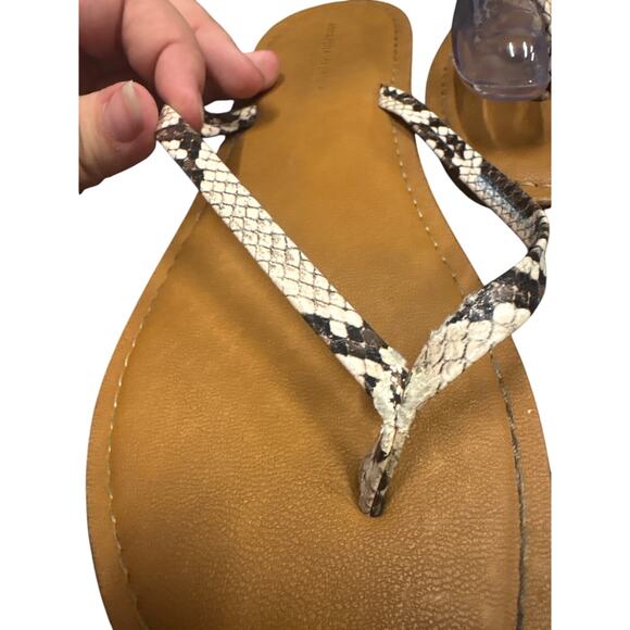 Amazon Essentials Snake Look Flip Flop Sandal Sz 8 - Picture 5 of 5